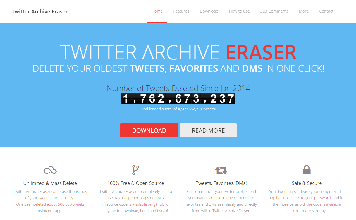 古いツイートも遡って確実に削除 Twitter Archive Eraser を使って