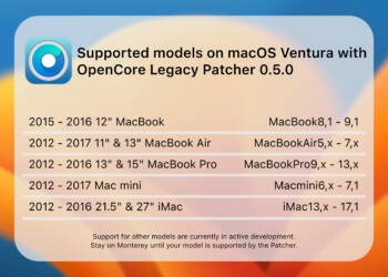 macOS Ventura対応のOpenCore Legacy Patcher 0.5.0がリリース