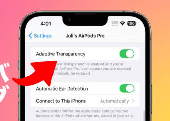 iOS16.1最新ベータ版にて、第2世代AirPods Pro以外での「適応型環境音除去」のトグルが削除