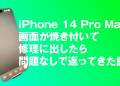 iPhone 14 Pro Maxの画面が焼き付いて修理に出したら問題なしで返ってきた話
